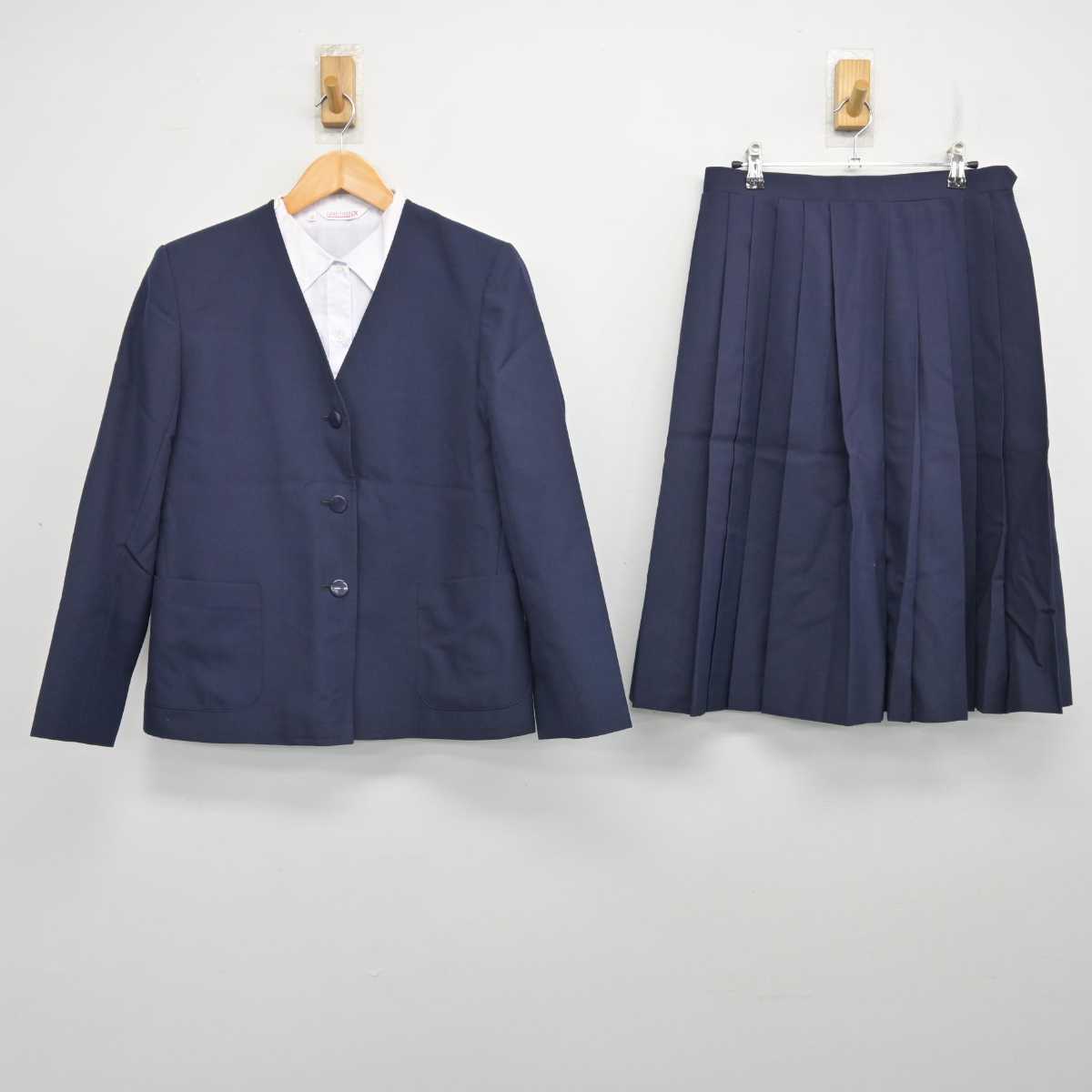 【中古】千葉県 茂原市立冨士見中学校 女子制服 3点 (ブレザー・シャツ・スカート) sf082821