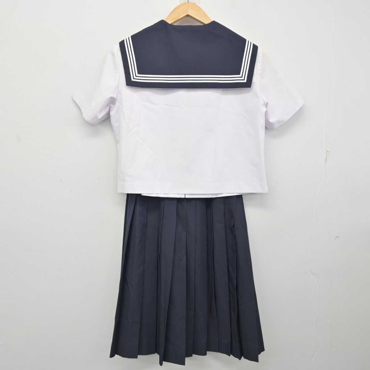 【中古】大分県 大分大学教育学部附属中学校 女子制服 2点 (セーラー服・スカート) sf082827