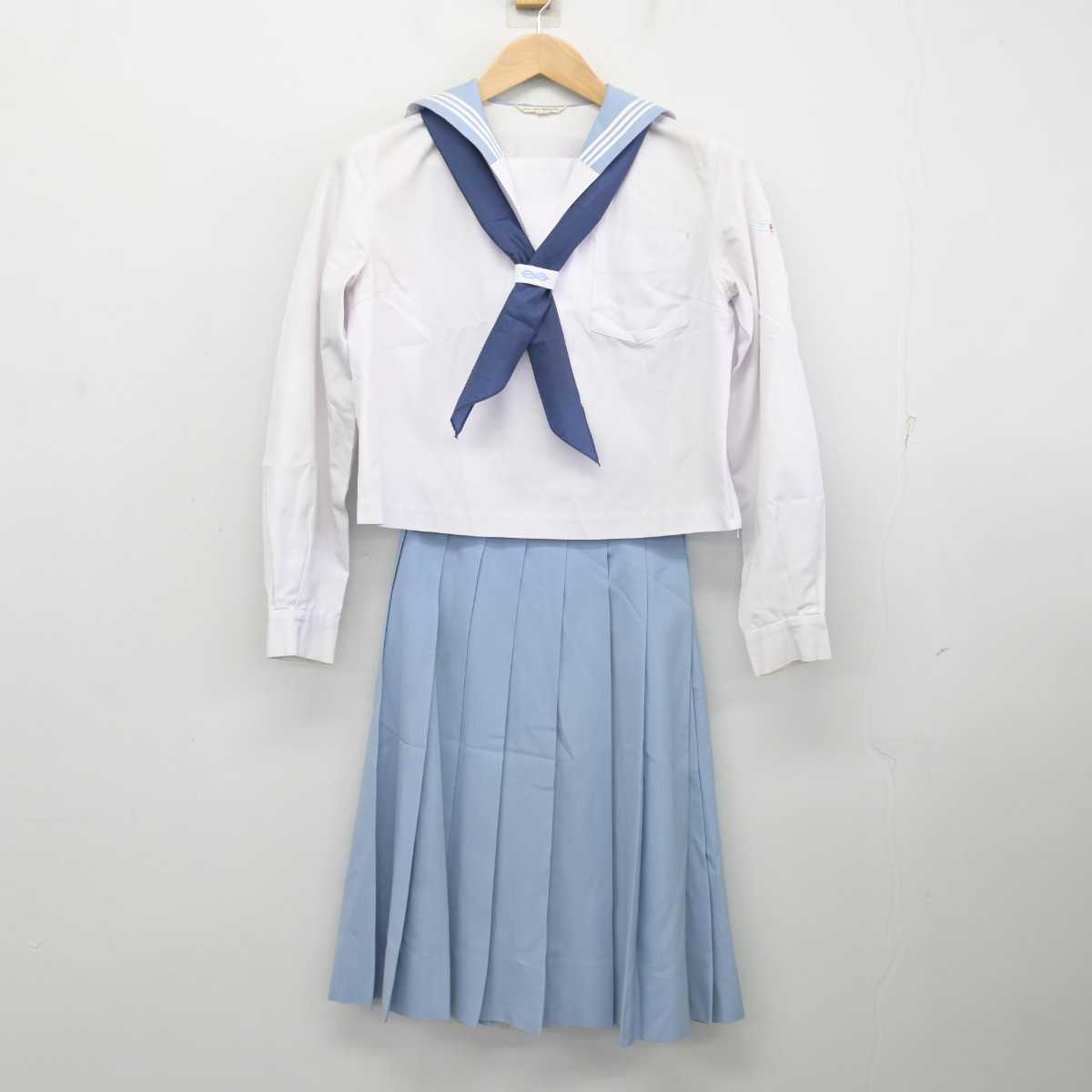 【中古】大分県 大分上野丘高等学校 女子制服 3点 (セーラー服・スカート) sf082829