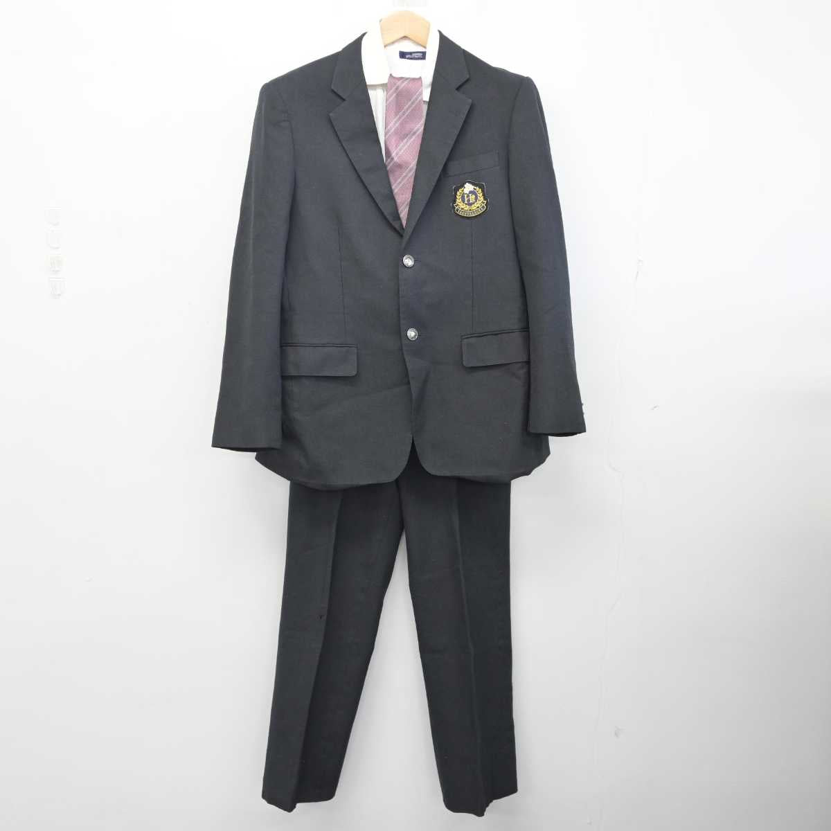 【中古】広島県 広島桜が丘高等学校 男子制服 4点 (ブレザー・シャツ・ズボン) sf082831