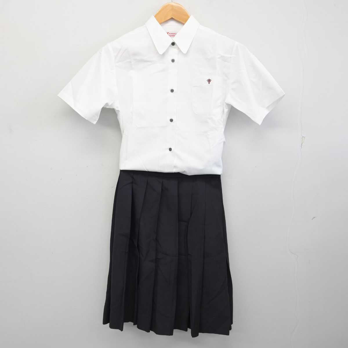 【中古】広島県 広島商業高等学校/旧制服 女子制服 2点 (シャツ・スカート) sf082836