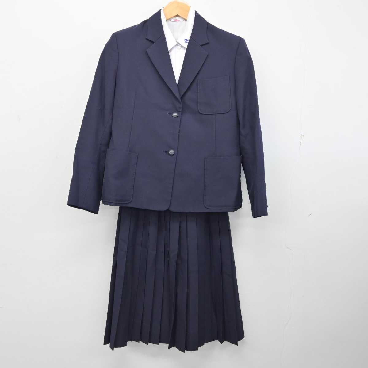 【中古】兵庫県 姫路商業高等学校 女子制服 3点 (ブレザー・シャツ・スカート) sf082854