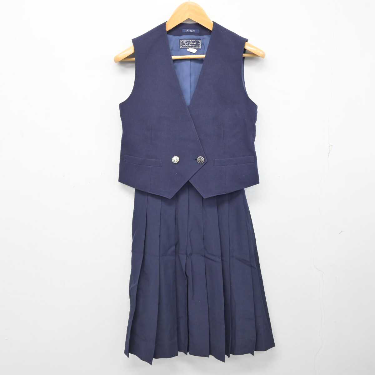 【中古】兵庫県 姫路別所高等学校 女子制服 2点 (ベスト・スカート) sf082859