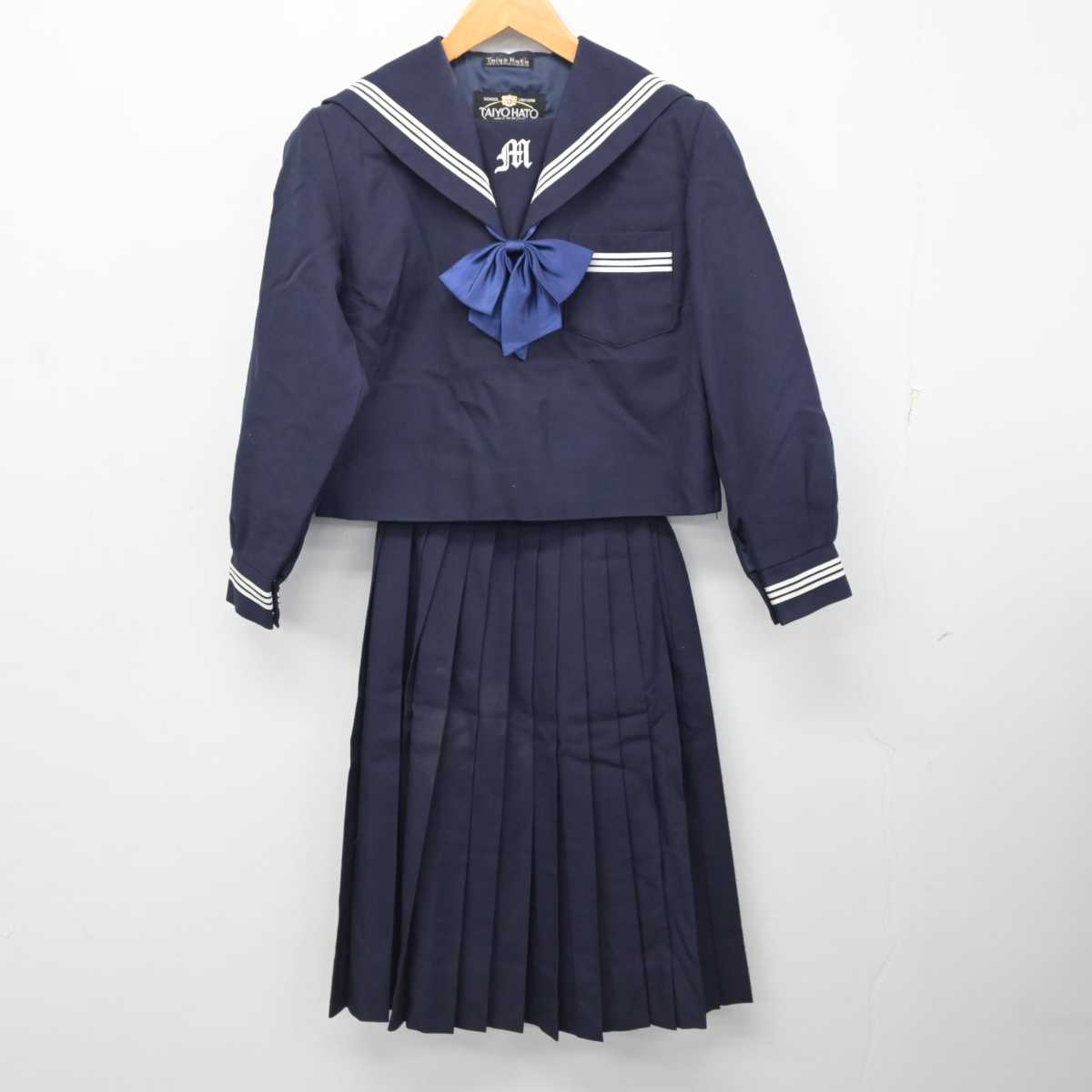 【中古】兵庫県 増位中学校 女子制服 4点 (セーラー服・スカート・スカート) sf082861