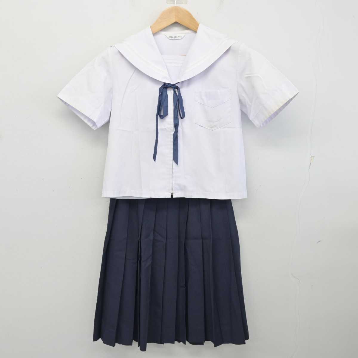 【中古】山口県 小郡中学校 女子制服 3点 (セーラー服・スカート) sf082875