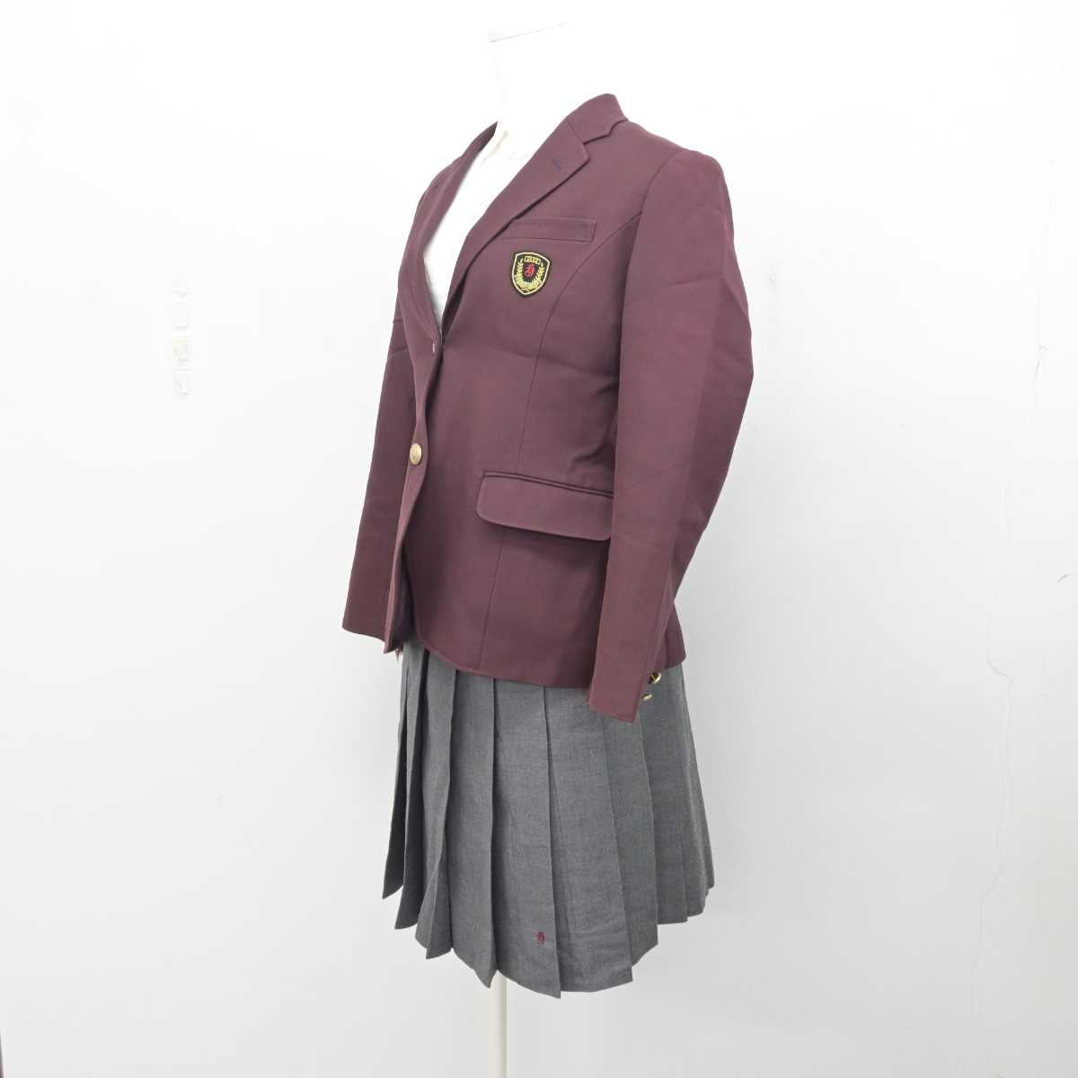 【中古】茨城県 常総学院中学校・高等学校 女子制服 3点 (ブレザー・シャツ・スカート) sf082880