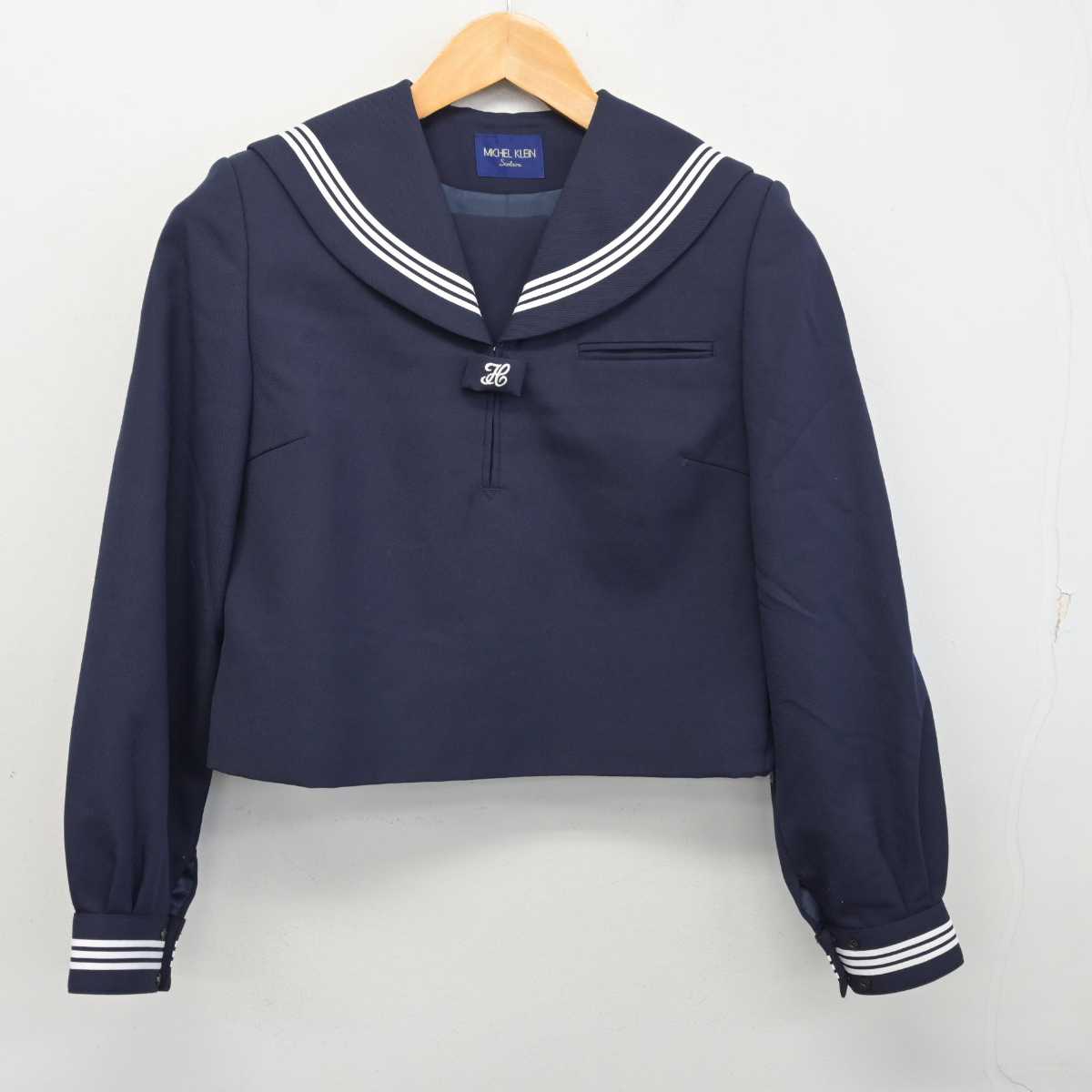 【中古】埼玉県 栗橋東中学校 女子制服 2点 (セーラー服・スカート) sf082883