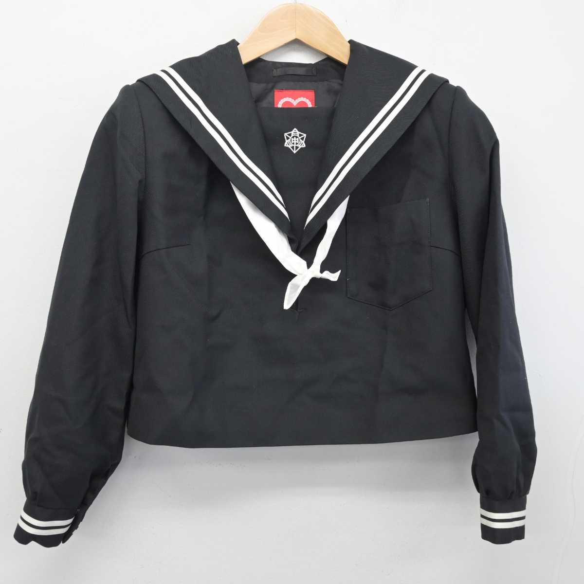 【中古】熊本県 長洲中学校 女子制服 3点 (セーラー服・ジャンパースカート) sf082890