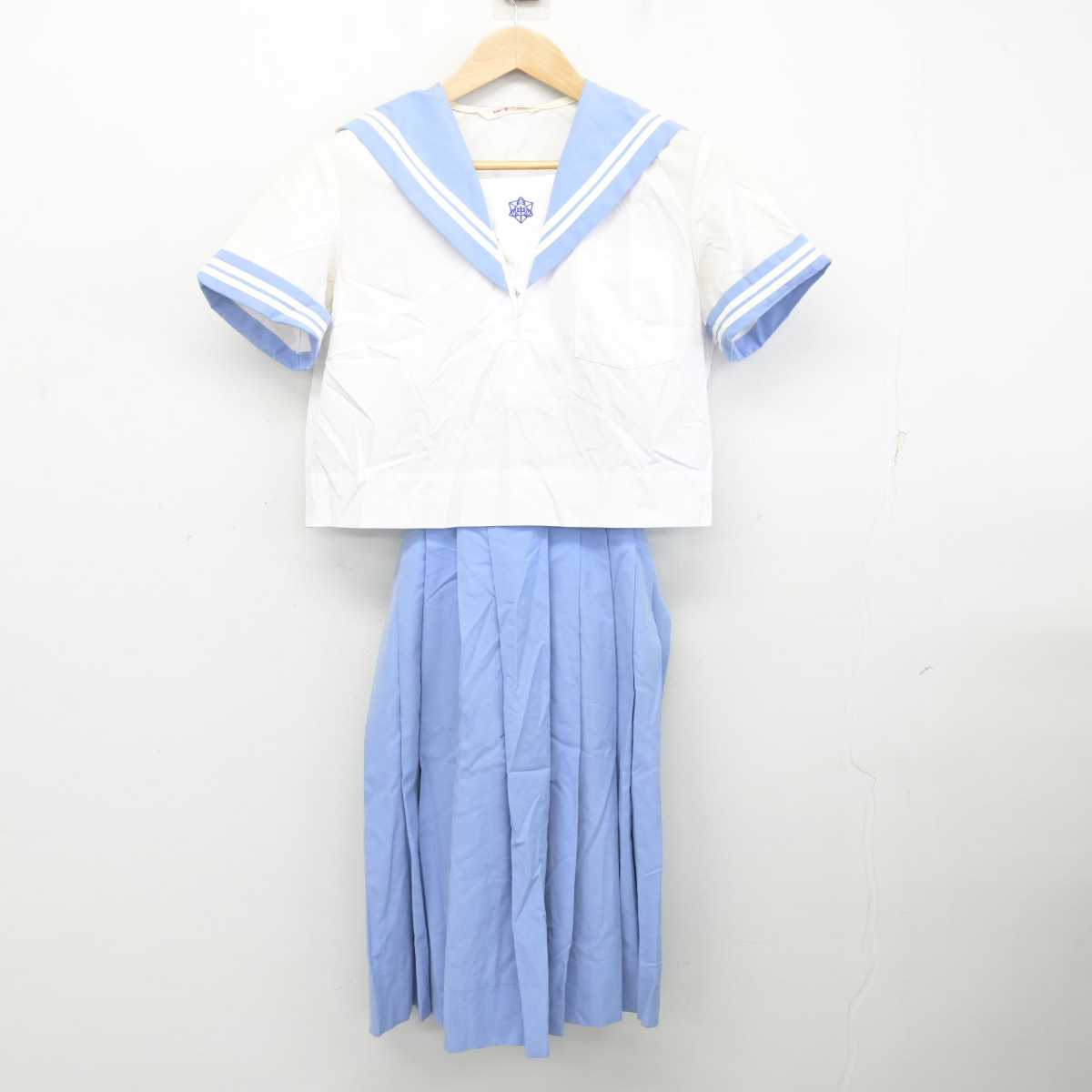 【中古】熊本県 長洲中学校 女子制服 2点 (セーラー服・スカート) sf082891