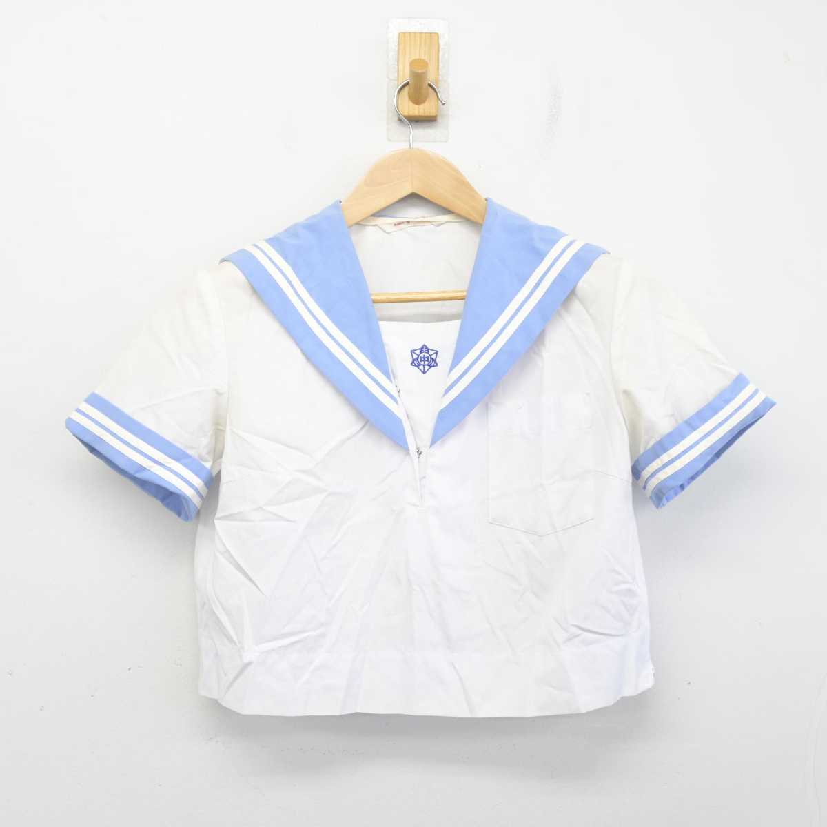 【中古】熊本県 長洲中学校 女子制服 2点 (セーラー服・スカート) sf082891