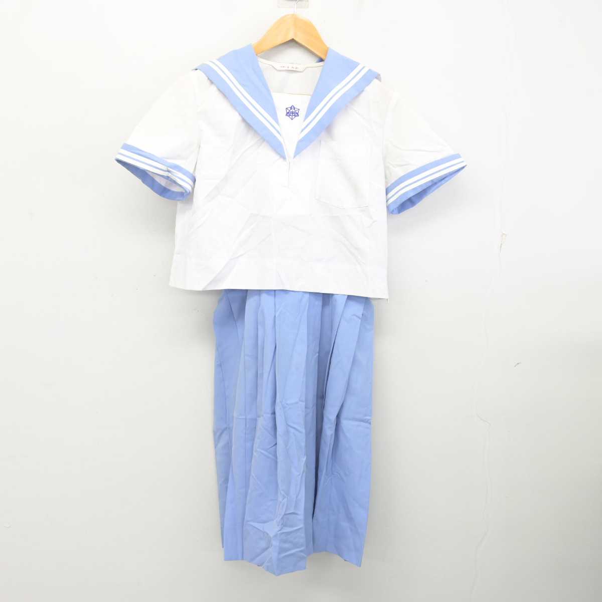 【中古】熊本県 長洲中学校 女子制服 2点 (セーラー服・スカート) sf082892