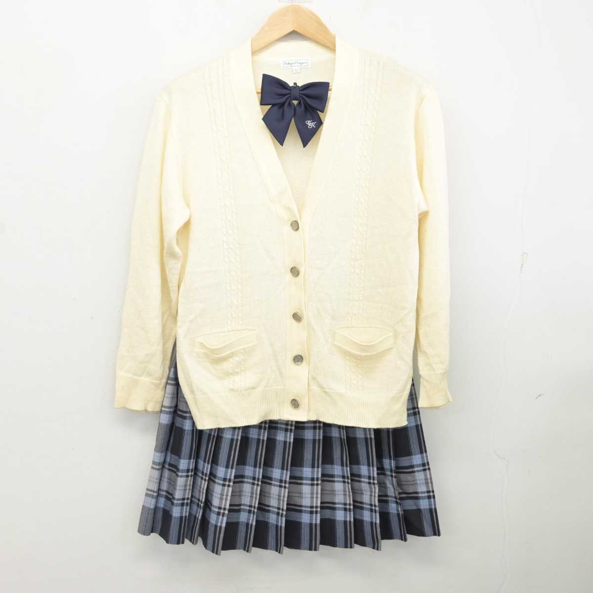 【中古】東京都 東京家政学院中学校・高等学校 女子制服 3点 (ニット・スカート) sf082895