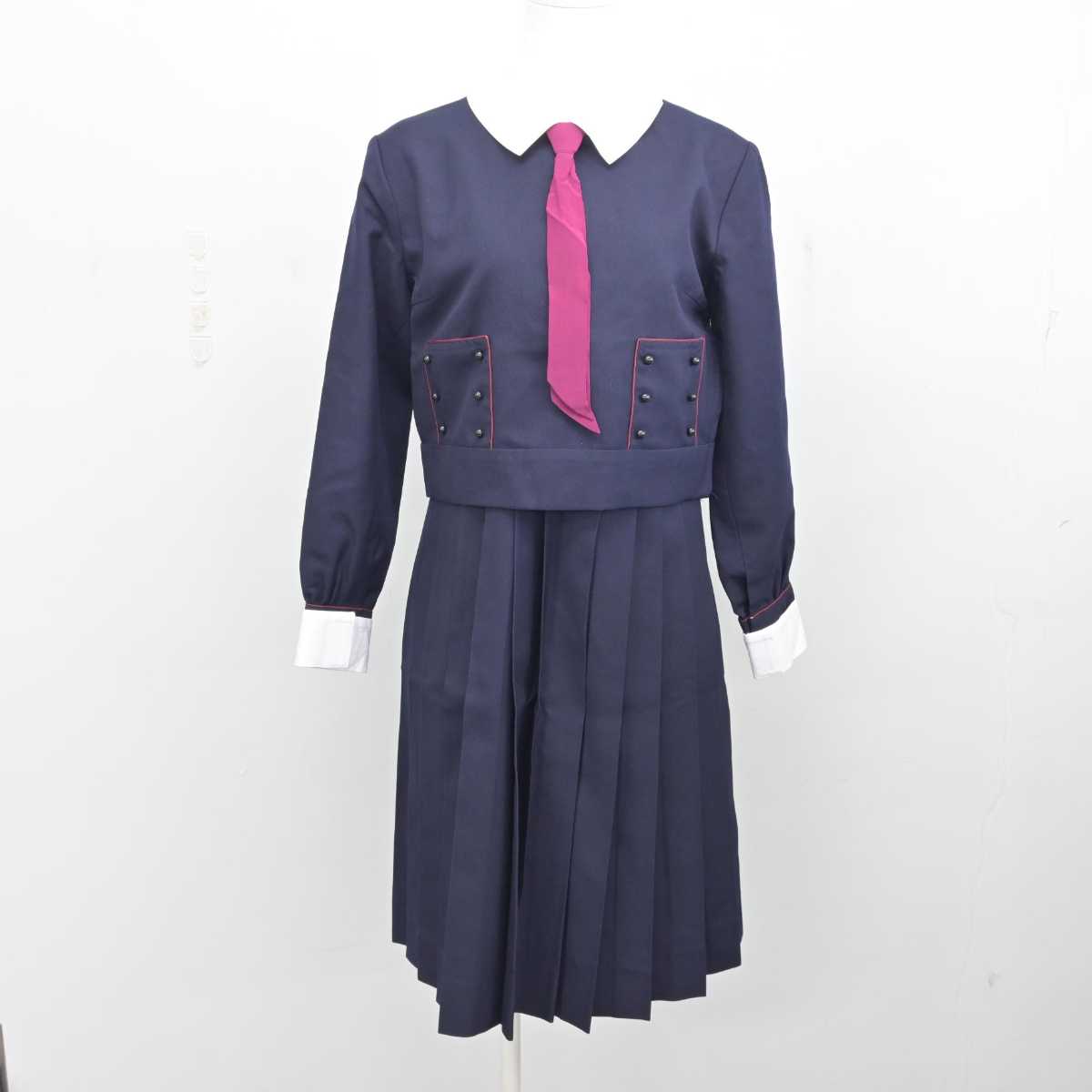 【中古】大阪府 帝塚山学院中学校・高等学校 女子制服 3点 (ブレザー・スカート) sf082902