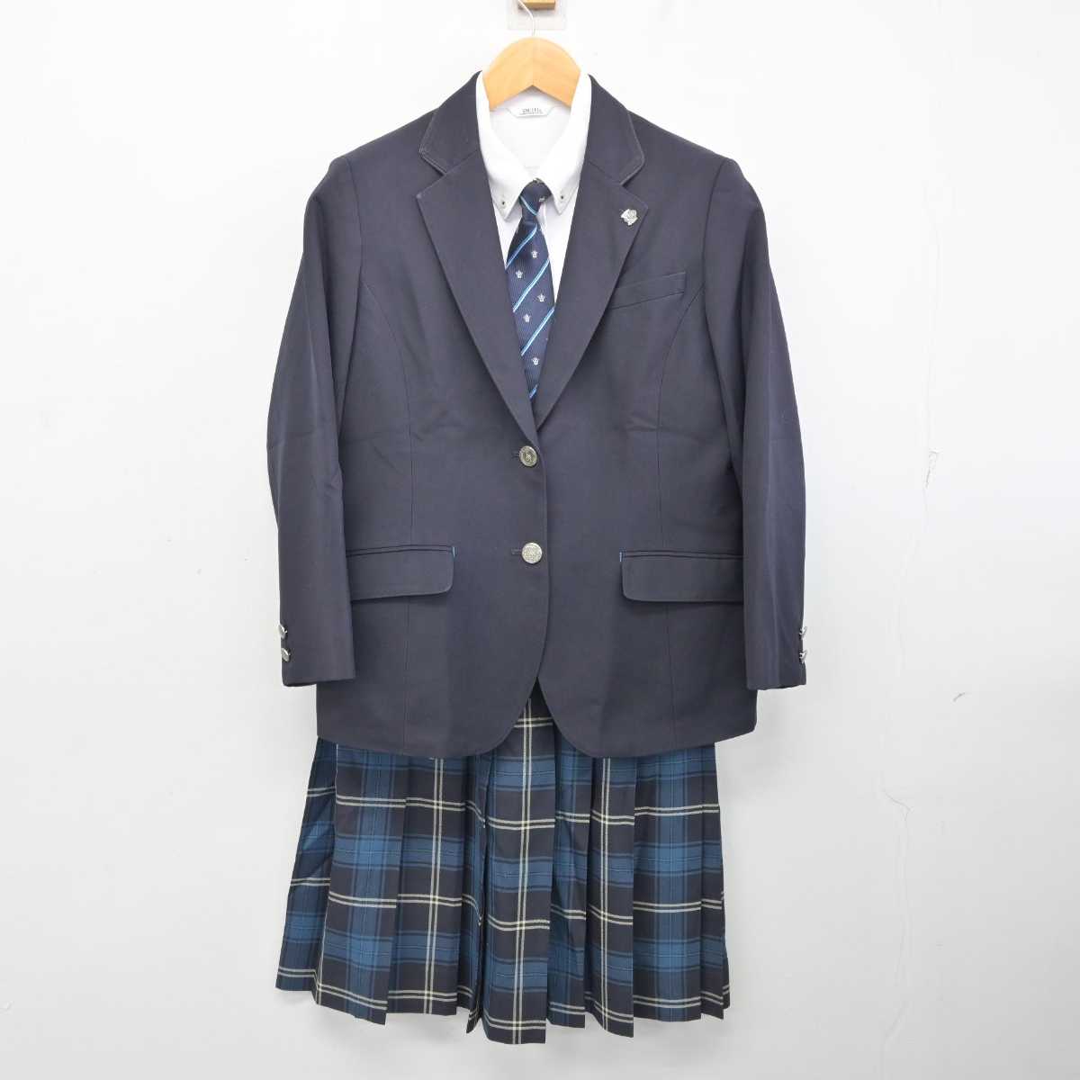 【中古】熊本県 北稜高等学校 女子制服 5点 (ブレザー・シャツ・スカート) sf082908