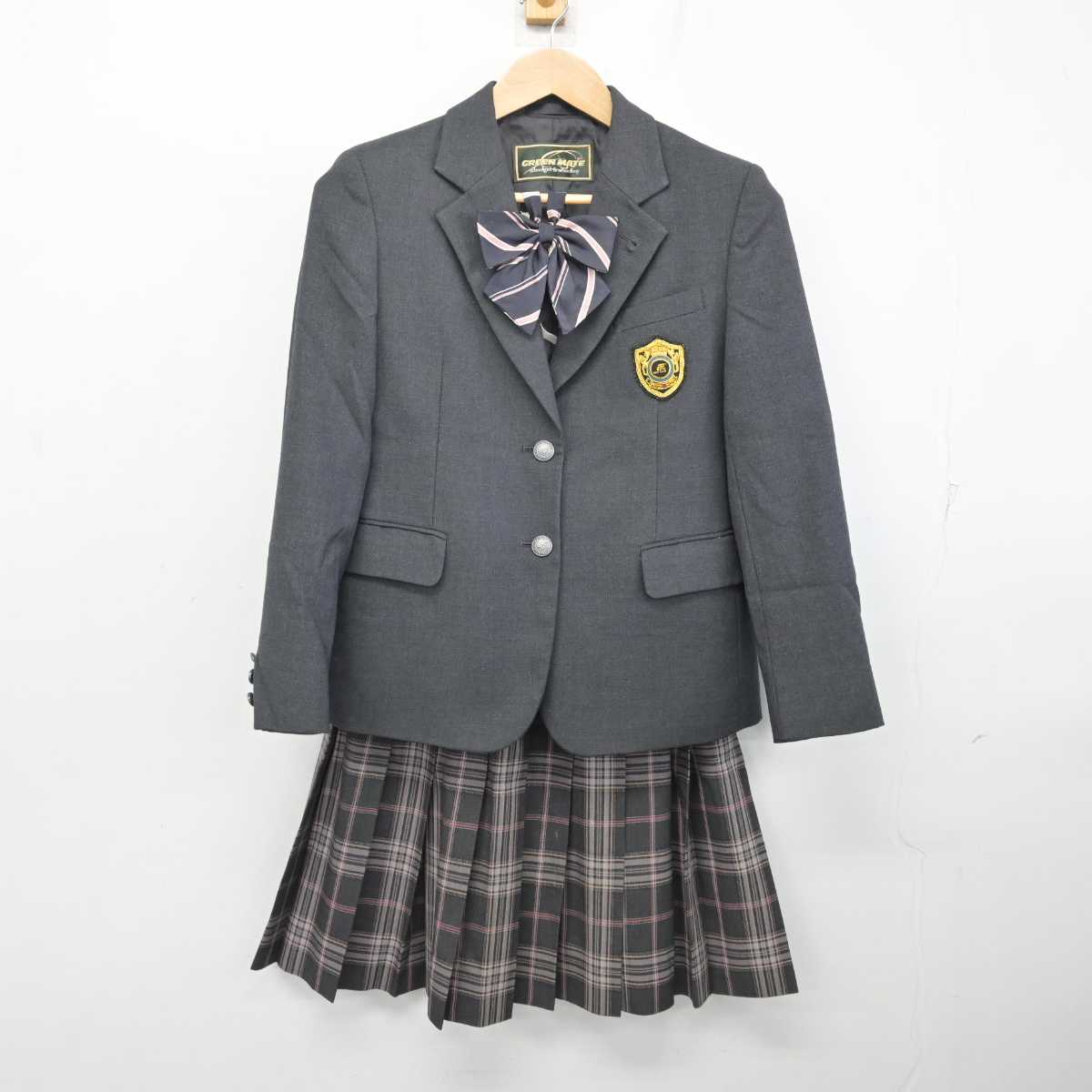 【中古】東京都 成立学園高等学校 女子制服 4点 (ブレザー・ニット・スカート) sf082914