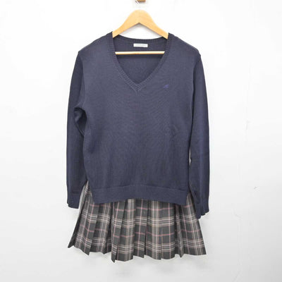 【中古】東京都 成立学園高等学校 女子制服 4点 (ブレザー・ニット・スカート) sf082914