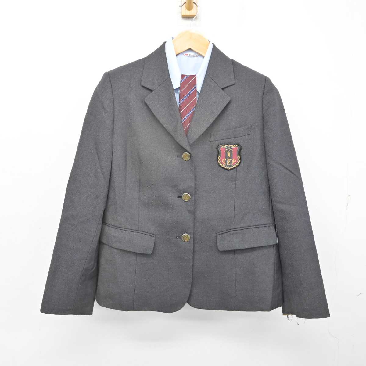 【中古】千葉県 千葉英和高等学校 女子制服 3点 (ブレザー・シャツ) sf082933