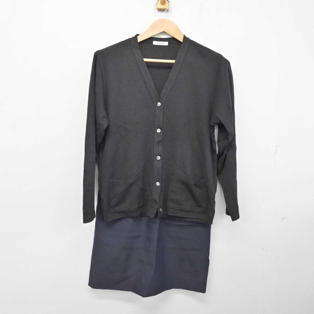 【中古】 事務服 女子制服 2点 (ニット・スカート) sf082937