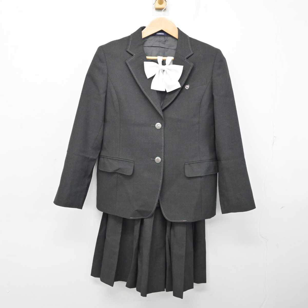 【中古】兵庫県 兵庫大学附属須磨ノ浦高等学校 女子制服 4点 (ブレザー・スカート) sf082939