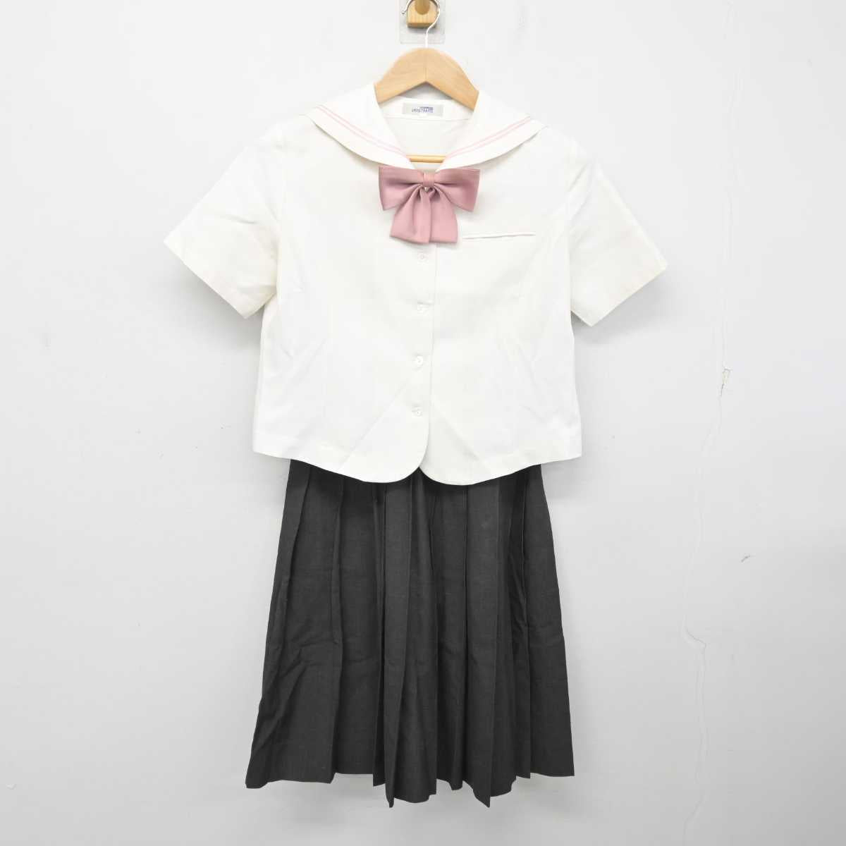 【中古】兵庫県 兵庫大学附属須磨ノ浦高等学校 女子制服 4点 (ブラウス・スカート) sf082941