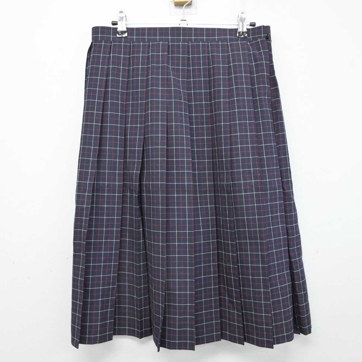 【中古】東京都 二之江中学校 女子制服 2点 (ニットベスト・スカート) sf082944