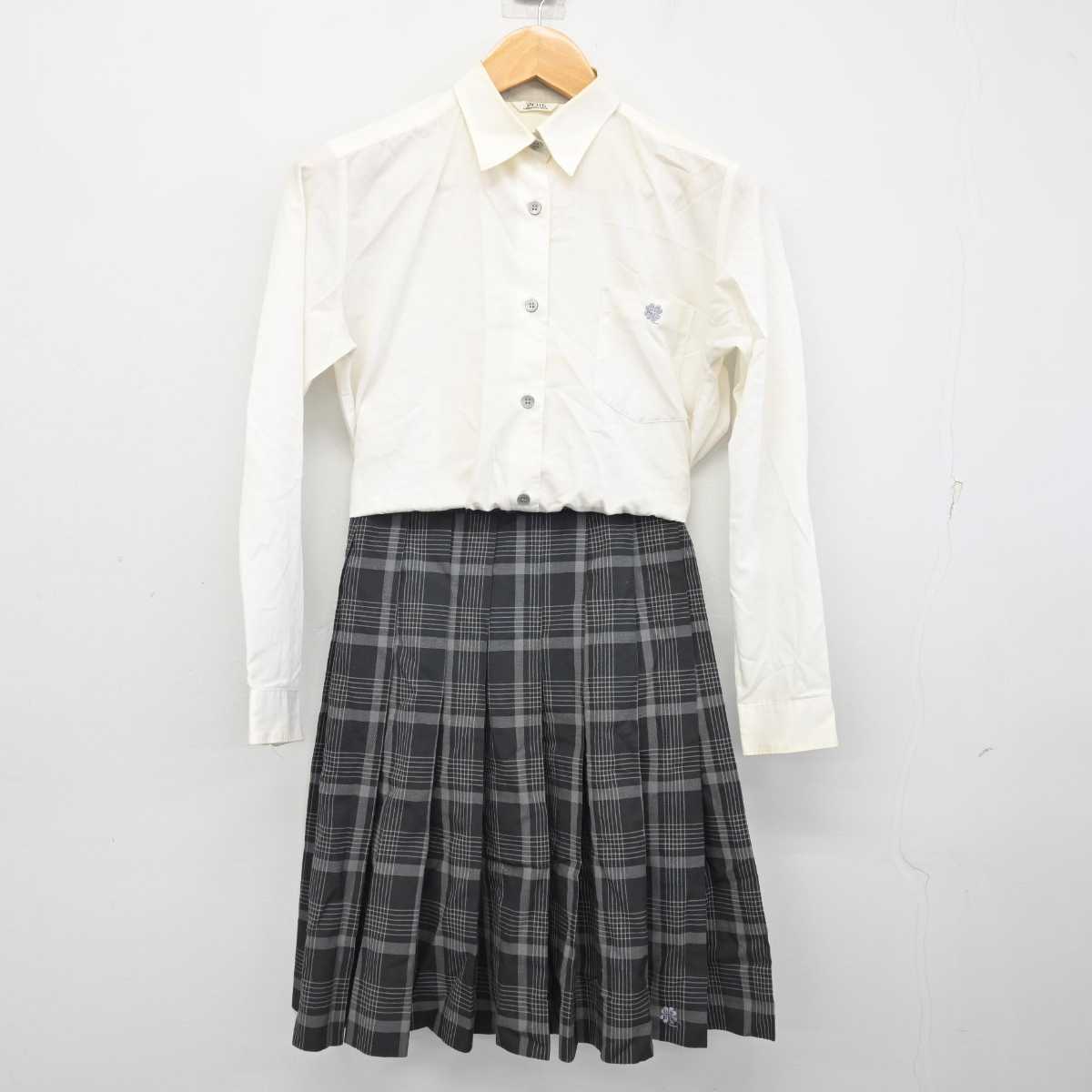 【中古】大阪府 大阪府教育センター附属高等学校 女子制服 3点 (シャツ・シャツ・スカート) sf082955