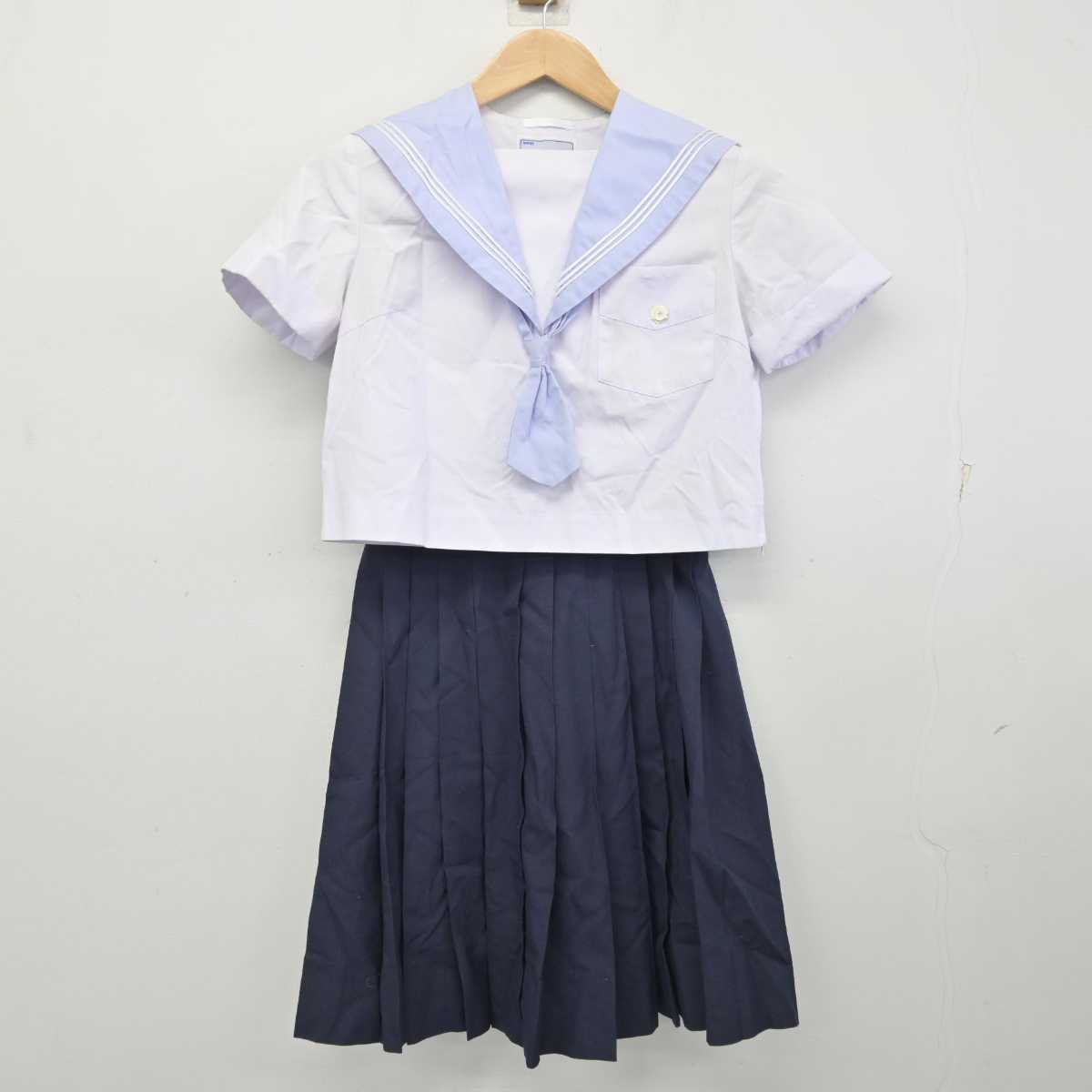 【中古】大阪府 阪南中学校 女子制服 3点 (セーラー服・スカート) sf082961