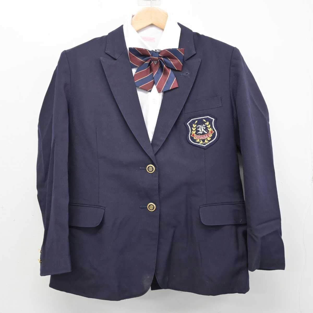 【中古】東京都 小平第五中学校 女子制服 3点 (ブレザー・シャツ) sf082978