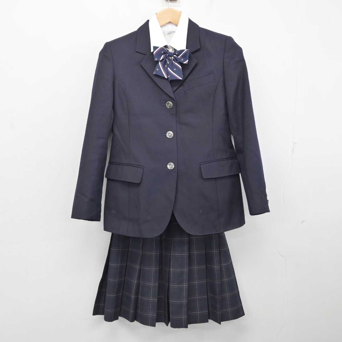 【中古】東京都 本所高等学校 女子制服 4点 (ブレザー・シャツ・スカート) sf082982