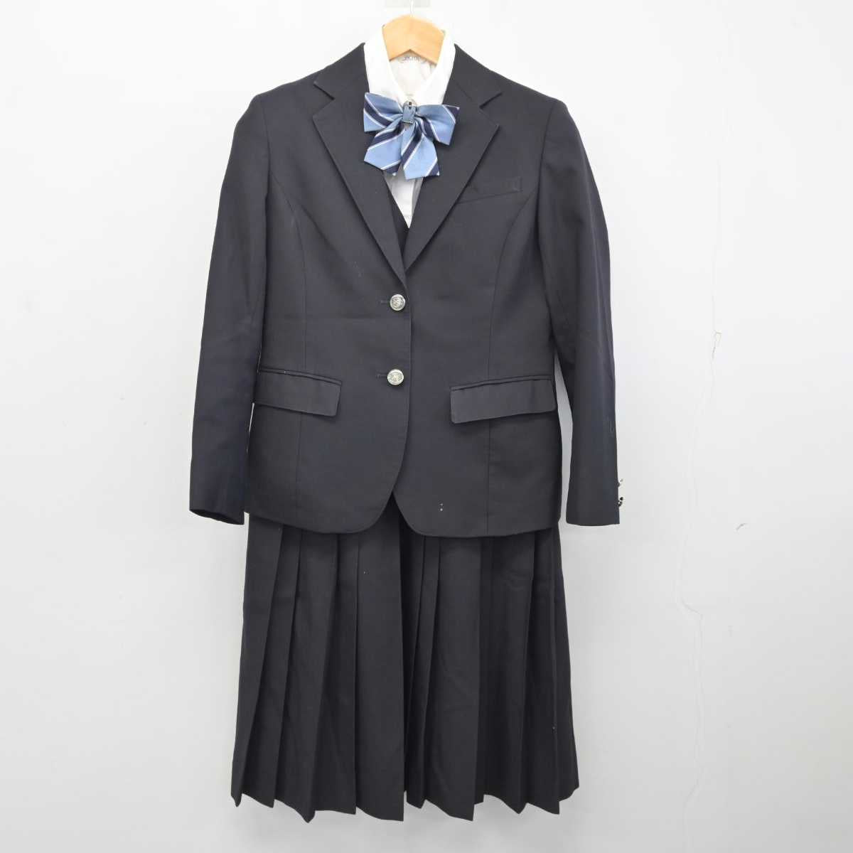 【中古】静岡県 遠江総合高等学校 女子制服 4点 (ブレザー・シャツ・ジャンパースカート) sf082986