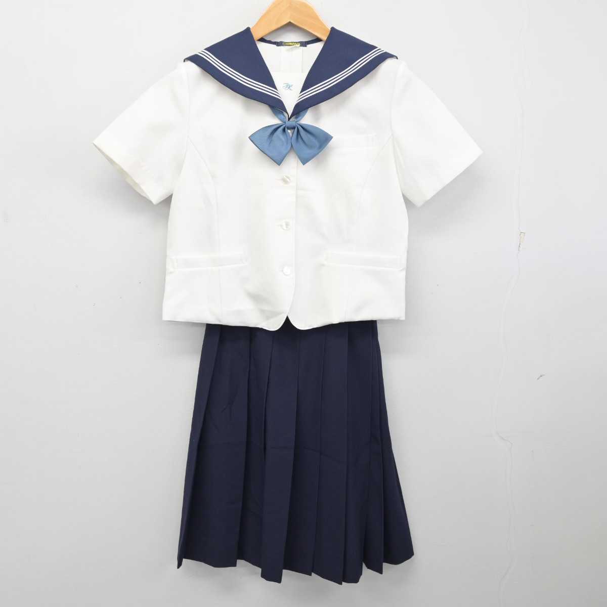 【中古】静岡県 磐田北高等学校 女子制服 3点 (セーラー服・スカート) sf082990