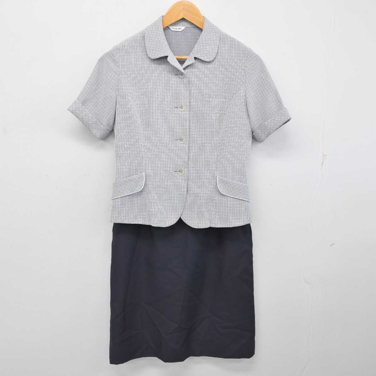 【中古】 事務服 女子制服 2点 (ブラウス・スカート) sf083002