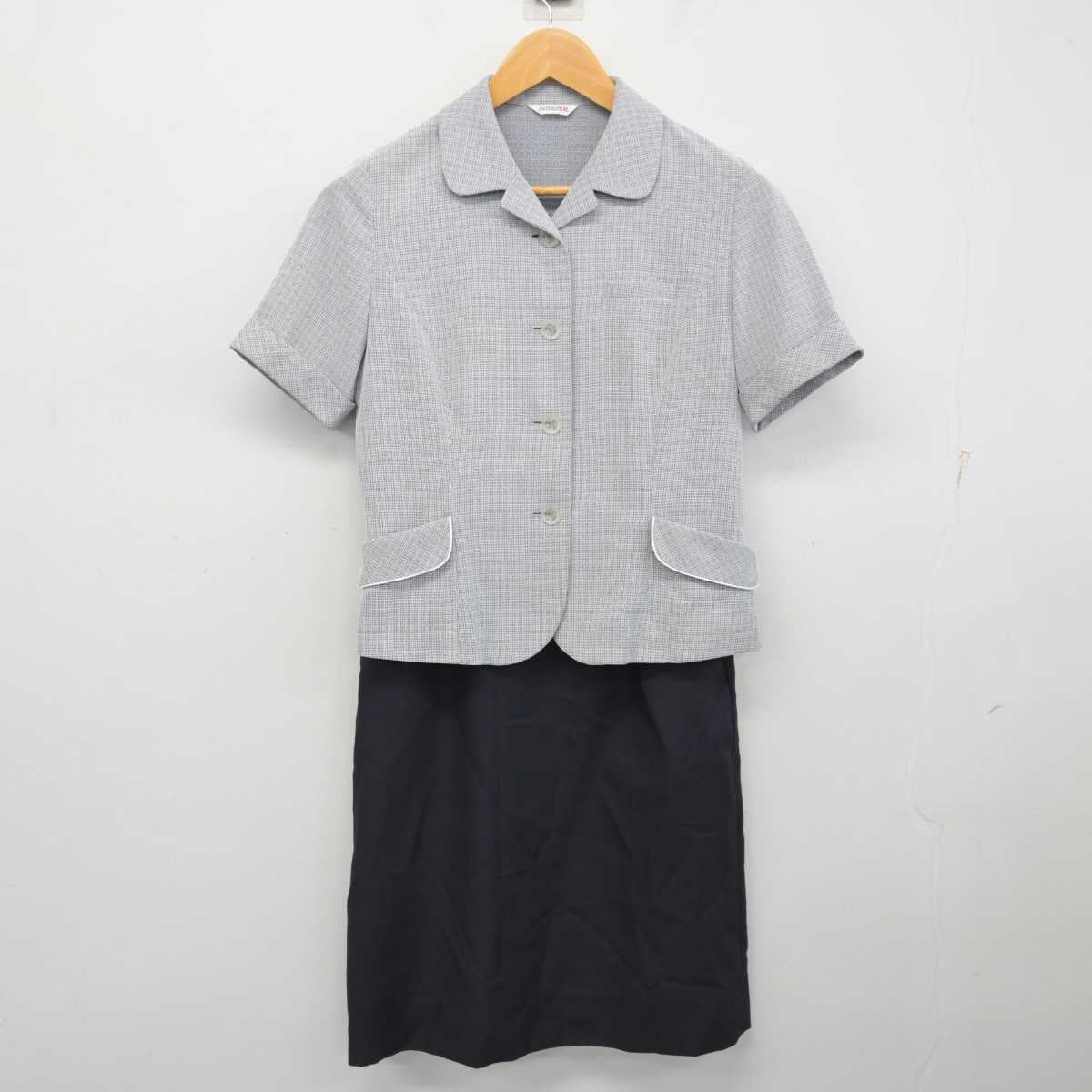 【中古】 事務服 女子制服 2点 (ブラウス・スカート) sf083003