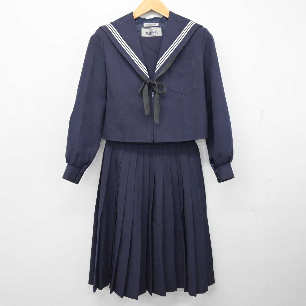 【中古】愛知県 大和中学校 女子制服 3点 (セーラー服・スカート) sf083004