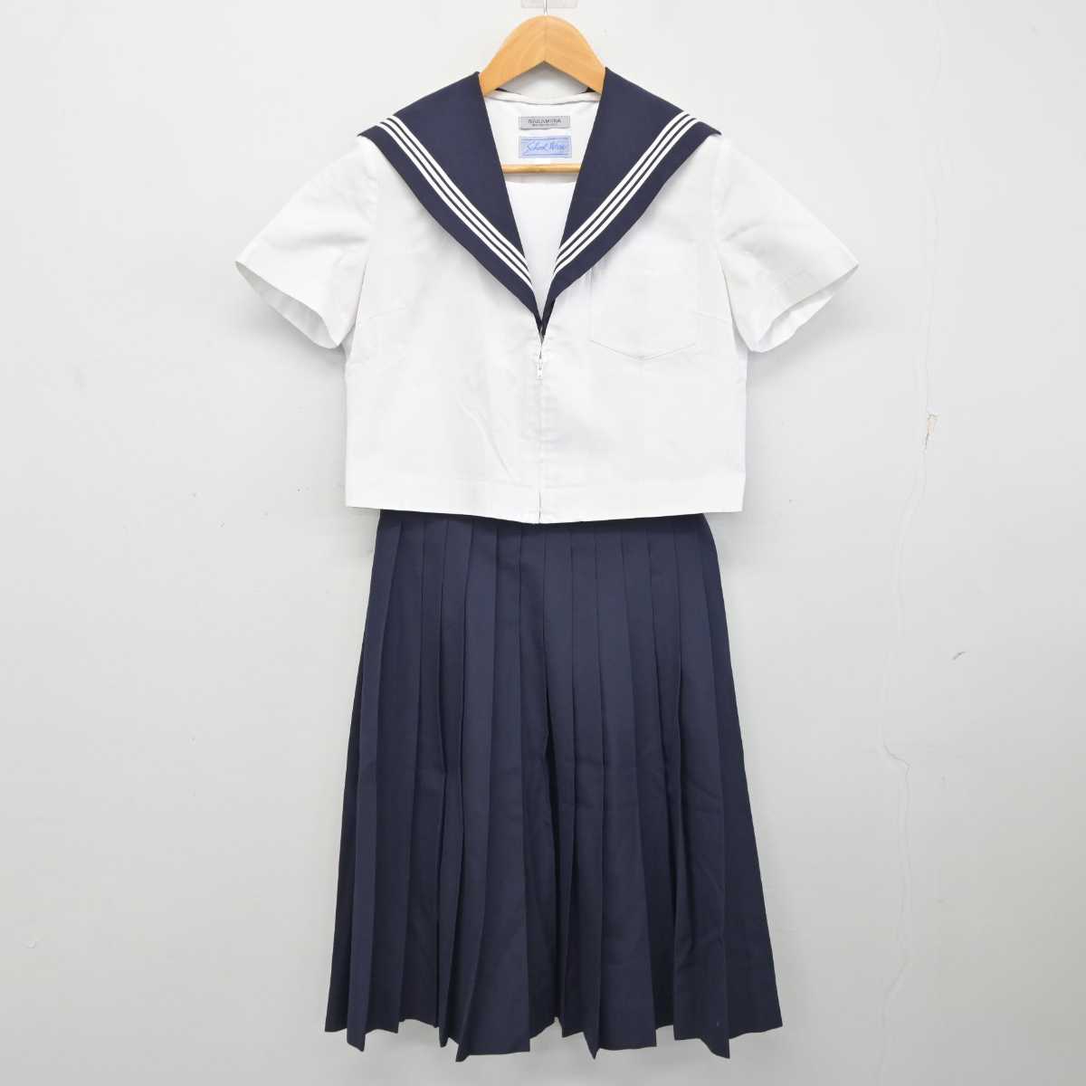 【中古】愛知県 大和中学校 女子制服 3点 (セーラー服・スカート) sf083005