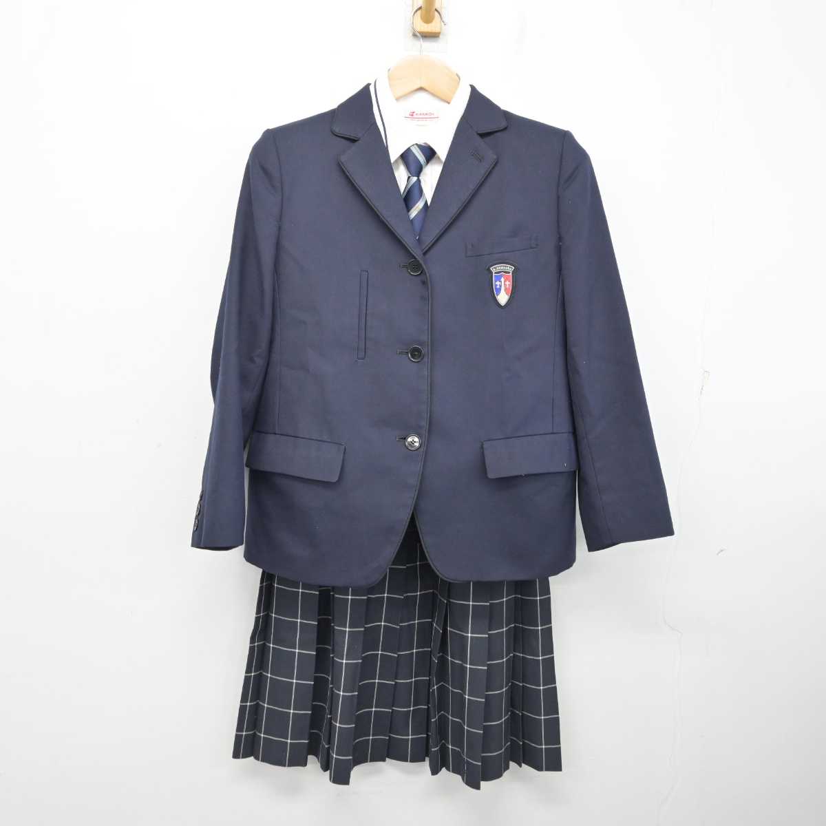 【中古】徳島県 城西高等学校 女子制服 4点 (ブレザー・シャツ・スカート) sf083009