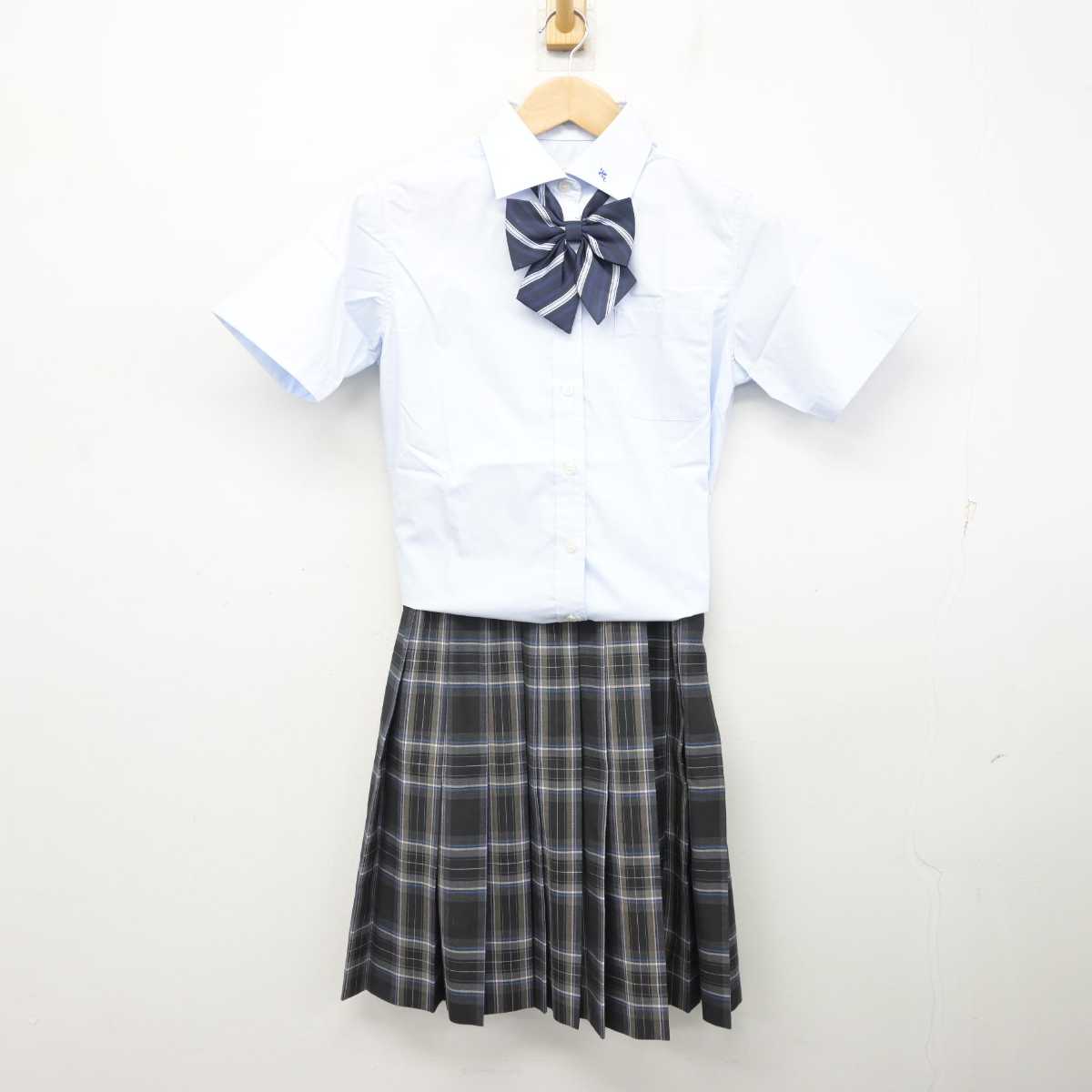 【中古】大阪府 浪速高等学校 女子制服 4点 (シャツ・スカート) sf083012