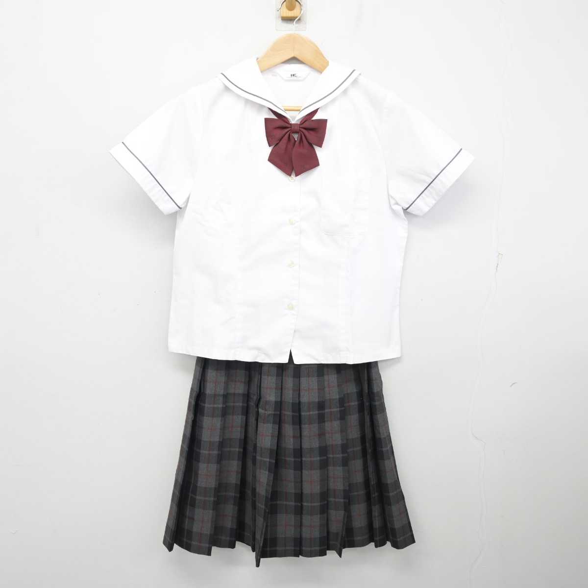 【中古】大阪府 梅花高等学校 女子制服 3点 (シャツ・スカート) sf083018