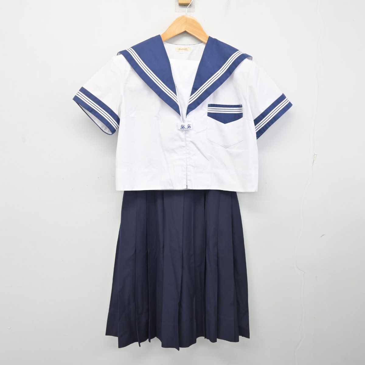 【中古】大阪府 大阪成蹊女子高等学校 女子制服 2点 (セーラー服・スカート) sf083020