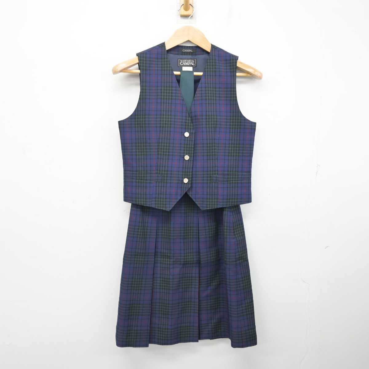 【中古】北海道 札幌拓北高等学校 女子制服 3点 (ベスト・スカート) sf083024