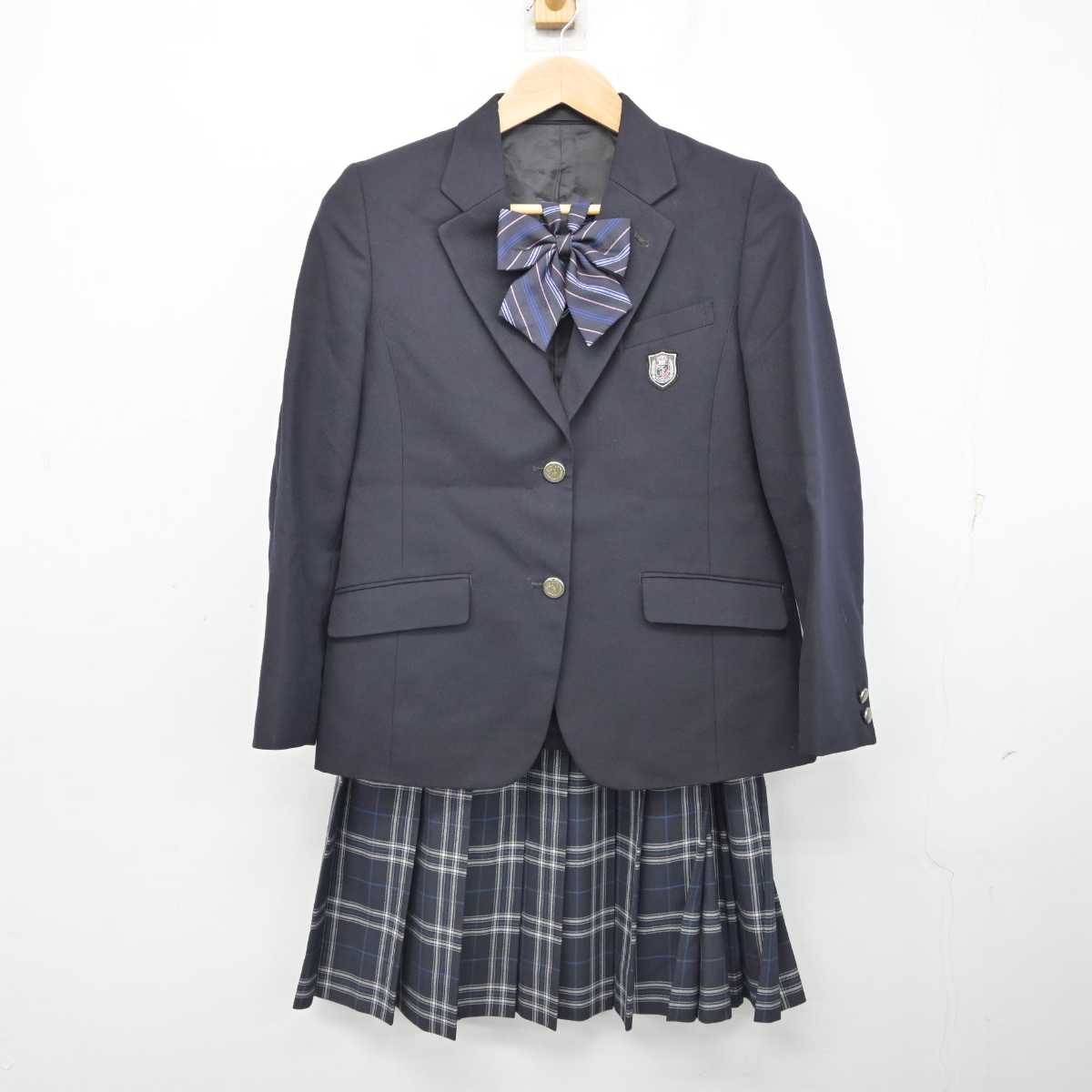 【中古】東京都  目黒日本大学中学校・高等学校 女子制服 5点 (ブレザー・スカート) sf083026