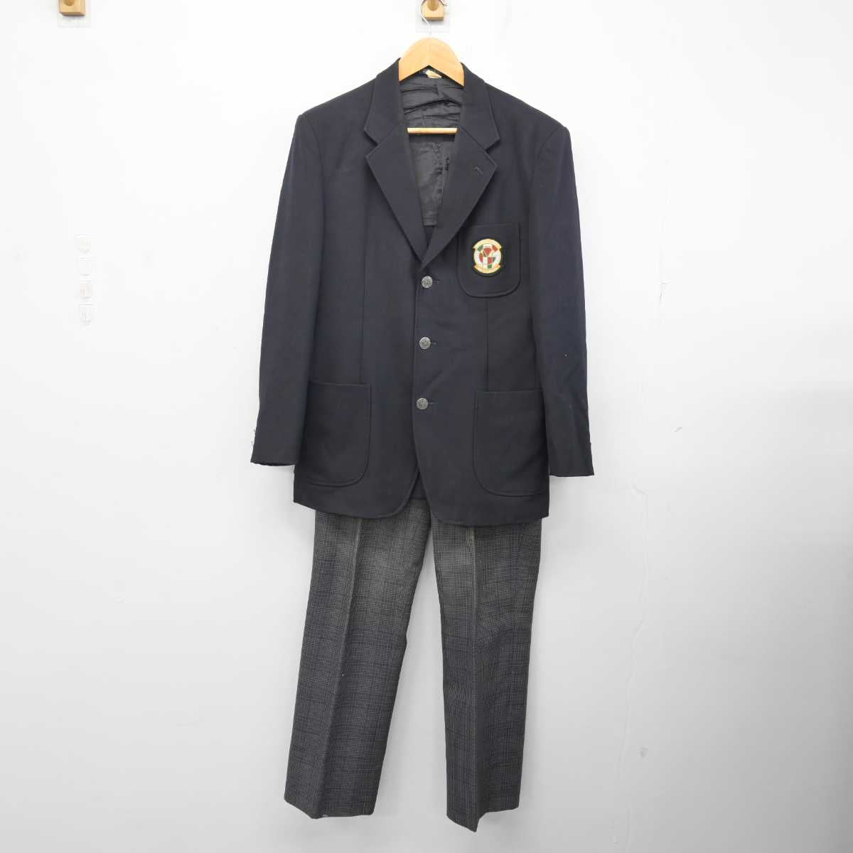 【中古】東京都 朋優学院高等学校 男子制服 3点 (ブレザー・ズボン) sf083028