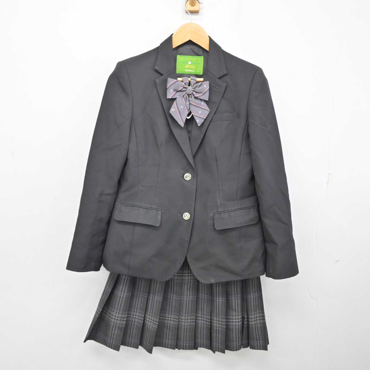 【中古】神奈川県 横浜明朋高等学校 女子制服 3点 (ブレザー・スカート) sf083038