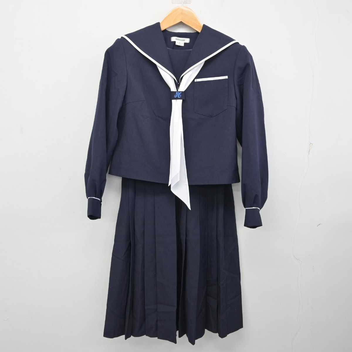 【中古】静岡県 浜松市立北星中学校 女子制服 3点 (セーラー服・スカート) sf083063