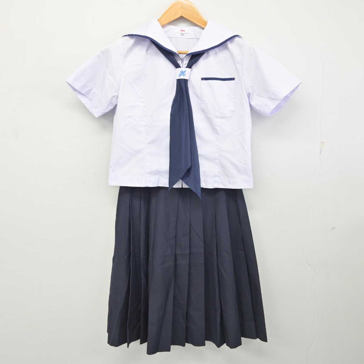 【中古】静岡県 浜松市立北星中学校 女子制服 3点 (セーラー服・スカート) sf083064