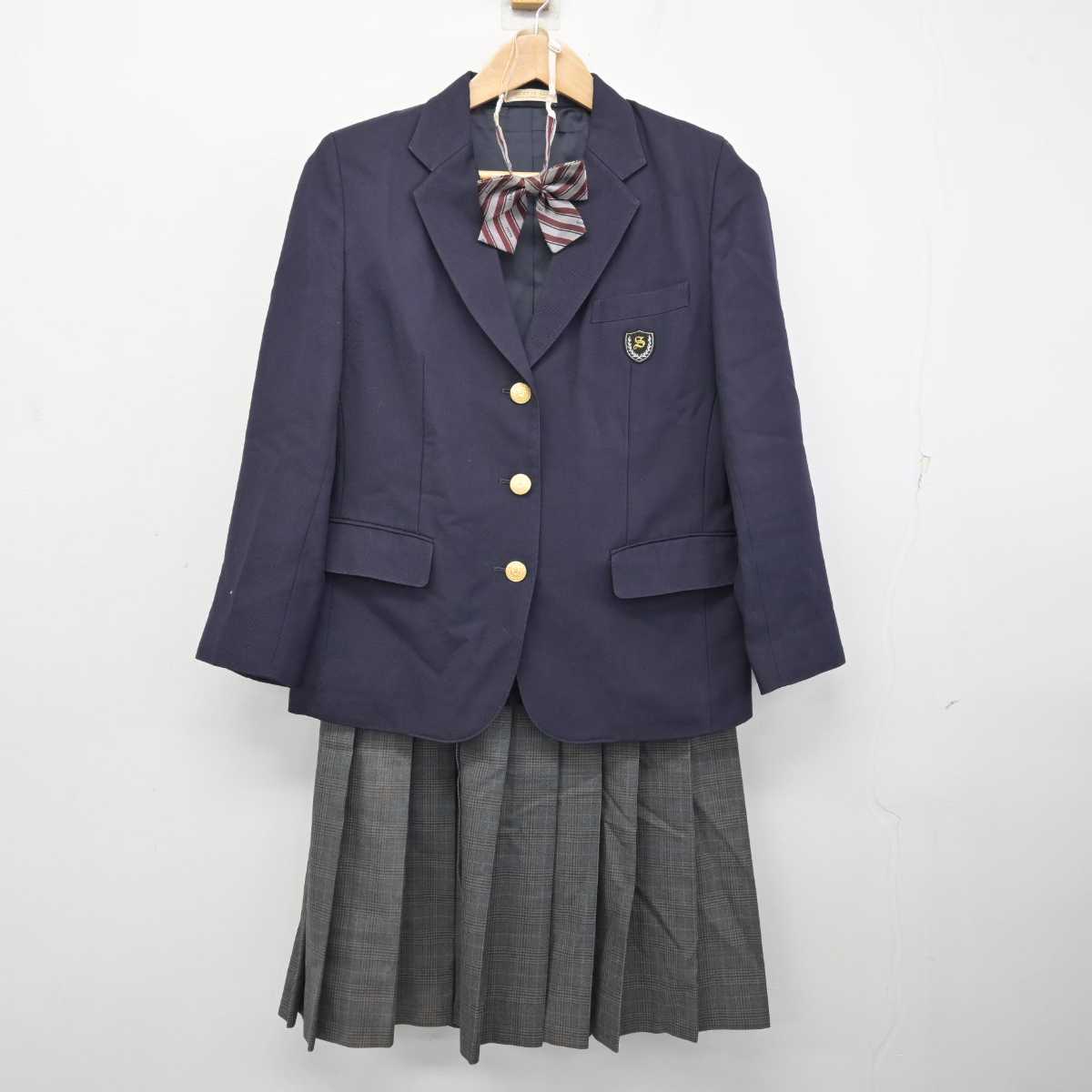 【中古】大阪府 成美高等学校 女子制服 5点 (ブレザー・ニット・スカート) sf083072