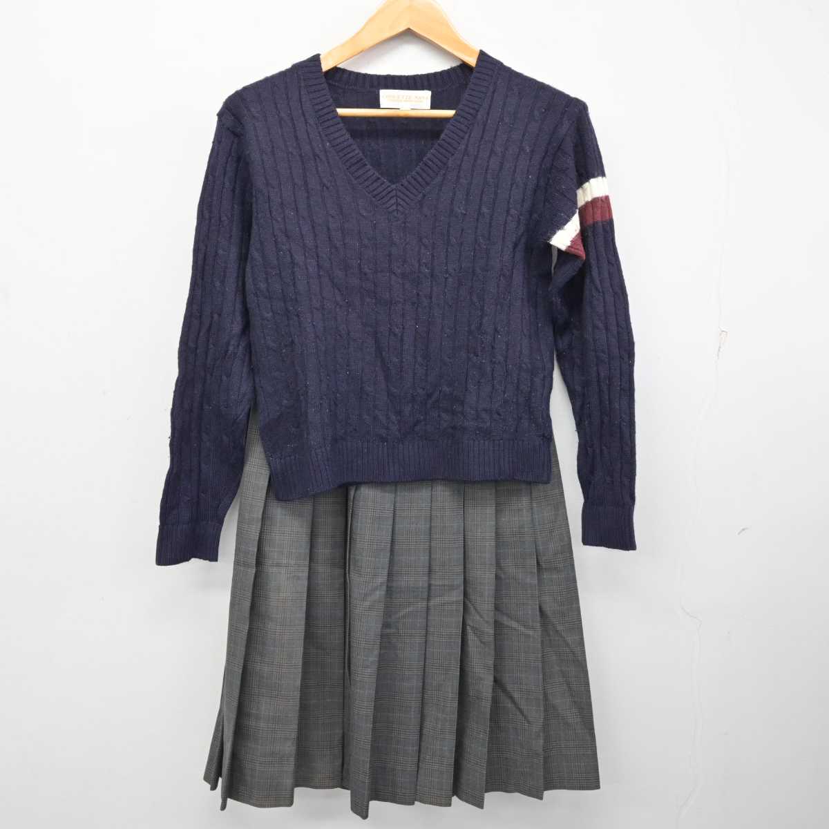 【中古】大阪府 成美高等学校 女子制服 5点 (ブレザー・ニット・スカート) sf083072