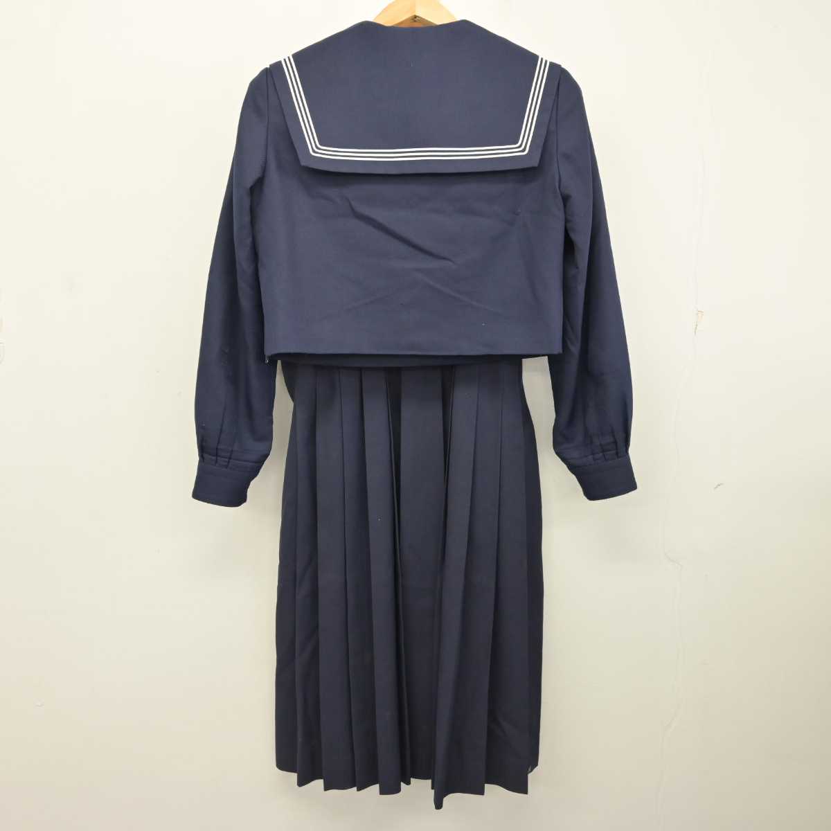 【中古】福岡県 香椎第一中学校 女子制服 3点 (セーラー服・ジャンパースカート) sf083078