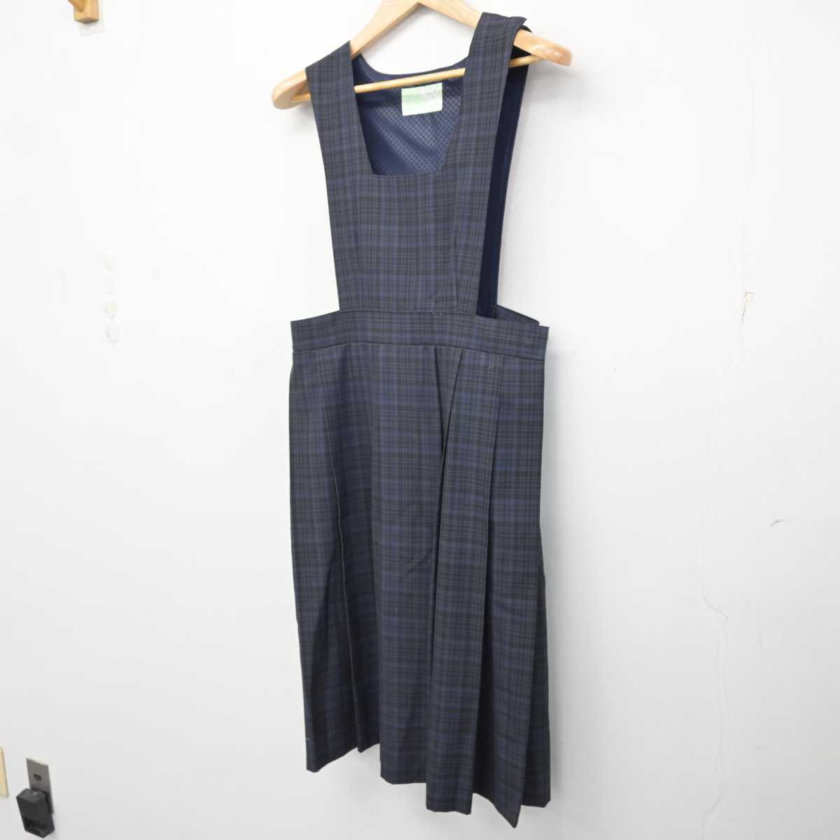 【中古】福岡県 香椎第一中学校 女子制服 1点 (ジャンパースカート) sf083080