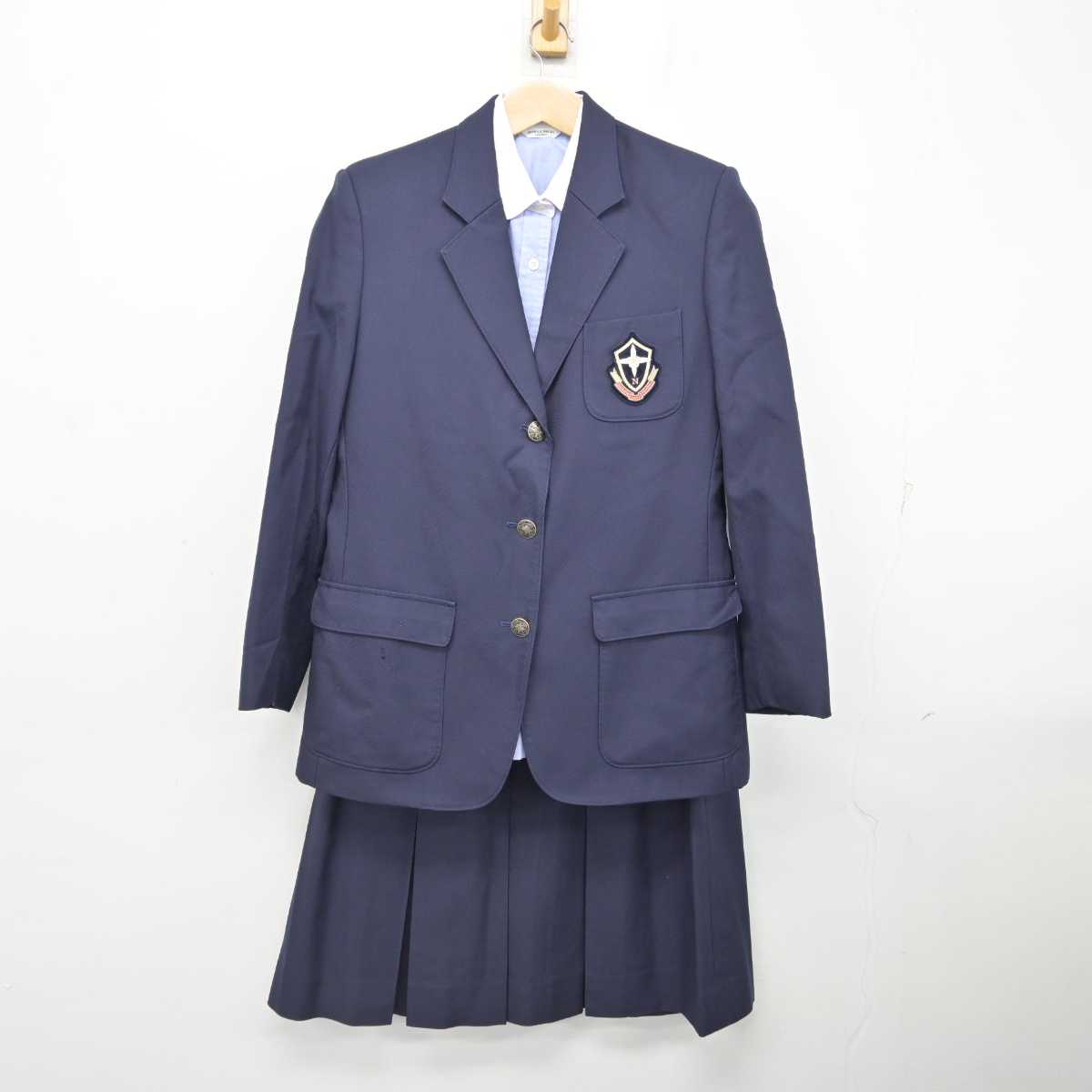 【中古】福島県 日本大学東北高等学校 女子制服 4点 (ブレザー・ベスト・シャツ・スカート) sf083199